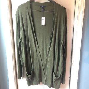 NEW Gap Green Pocket Cardigan - XL
